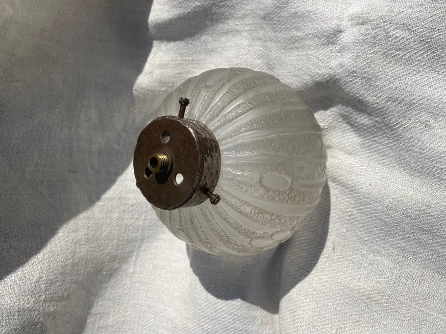 Online Pamono Art Deco Glass Lamp Base by Daum Nancy, 1920s