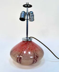 Pamono Art Deco Glass Table Lamp with Illuminated Base by Karl Wiedemann for WMF Ikora, 1920s