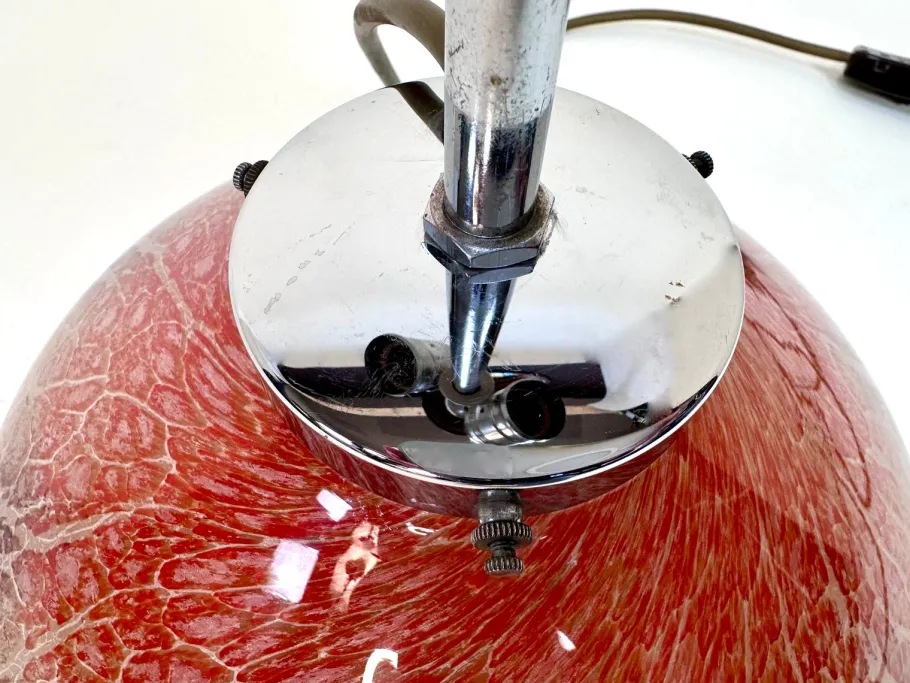 Pamono Art Deco Glass Table Lamp with Illuminated Base by Karl Wiedemann for WMF Ikora, 1920s