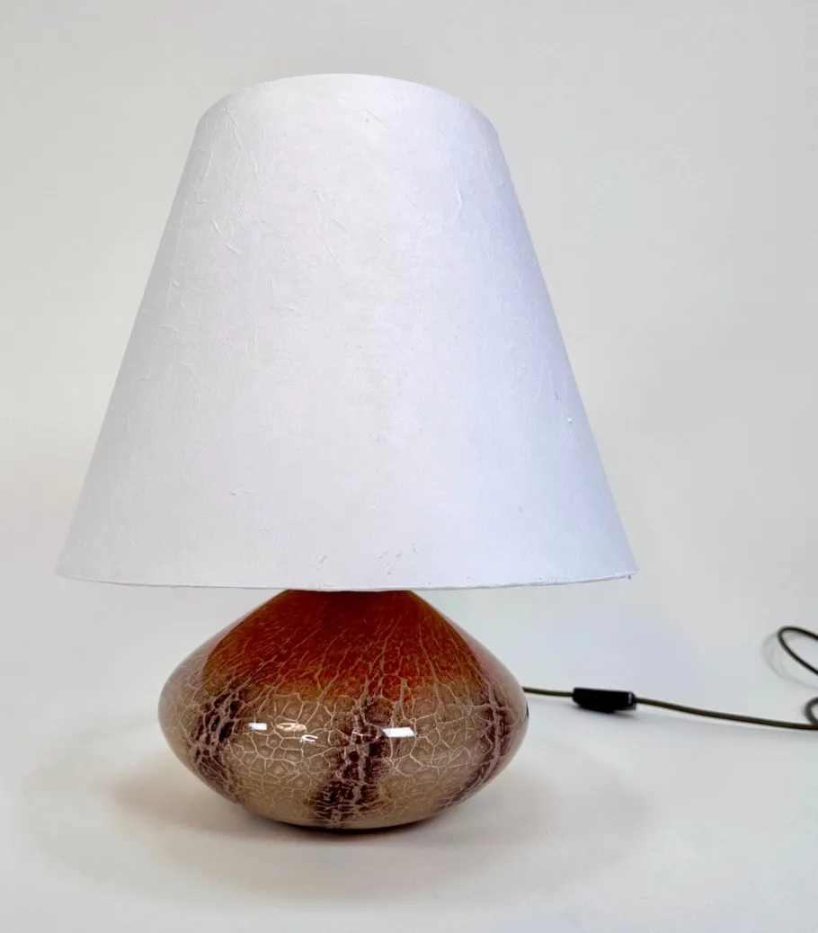 Pamono Art Deco Glass Table Lamp with Illuminated Base by Karl Wiedemann for WMF Ikora, 1920s