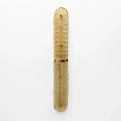 Online Pamono Art Deco Gold Murano Glass and Brass Sconces, Set of 2