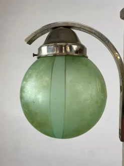 Hot Pamono Art Deco Green Hanging Lamp, 1930s