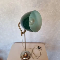 Outlet Pamono Art Deco Green Opaline Notary Desk Lamp