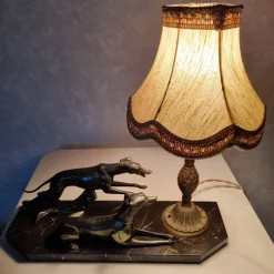 Sale Pamono Art Deco Greyhound Desk Lamp, 1920s