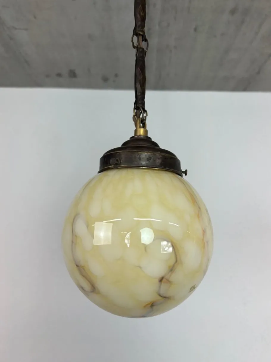 Online Pamono Art Deco Hanging Lamps, 1920s, Set of 2