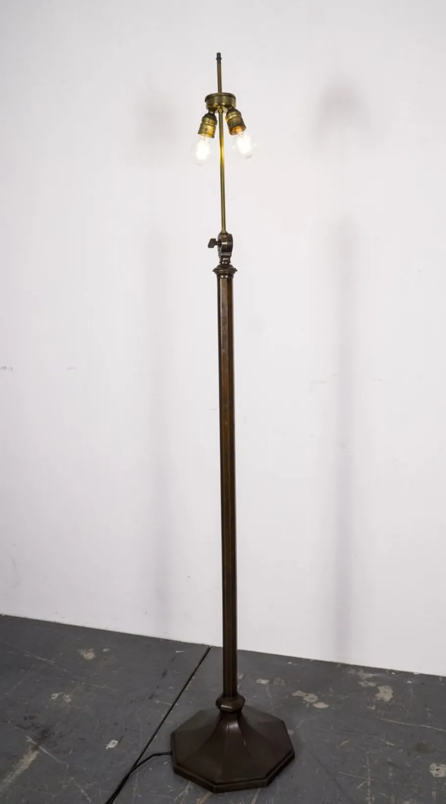 Clearance Pamono Art Deco Heavy Brass Floor Lamp, 1920s