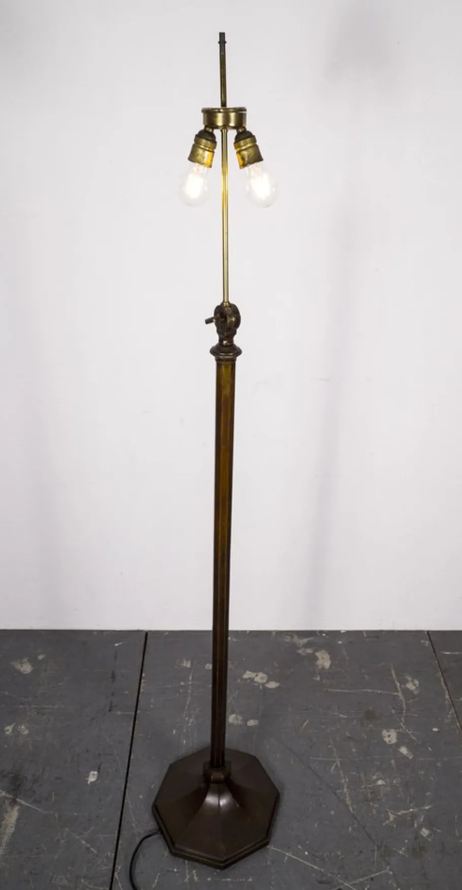 Clearance Pamono Art Deco Heavy Brass Floor Lamp, 1920s