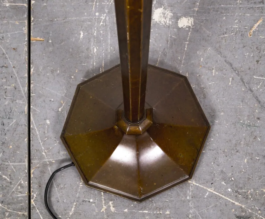 Clearance Pamono Art Deco Heavy Brass Floor Lamp, 1920s