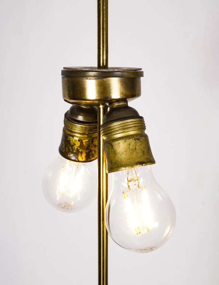 Clearance Pamono Art Deco Heavy Brass Floor Lamp, 1920s