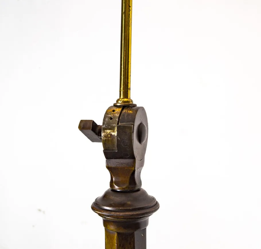 Clearance Pamono Art Deco Heavy Brass Floor Lamp, 1920s