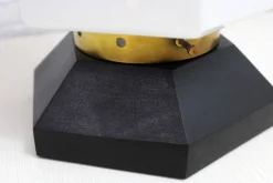 Online Pamono Art Deco Lamp in Wood and Opal Glass, 1930s