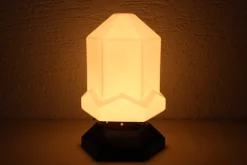 Online Pamono Art Deco Lamp in Wood and Opal Glass, 1930s