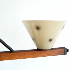 New Pamono Art Deco Lamp with 4 Glass Shades, 1930s