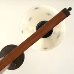 New Pamono Art Deco Lamp with 4 Glass Shades, 1930s