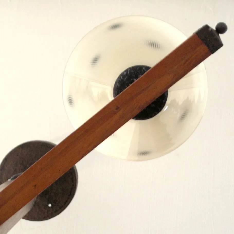 New Pamono Art Deco Lamp with 4 Glass Shades, 1930s