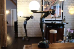 Pamono Art Deco Lumina Sculptural Clarté Table Lamp by Max Le Verrier, 2023