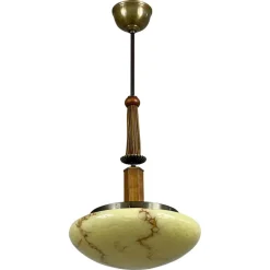 Hot Pamono Art Deco Marbled Opaline Glass Pendant, Germany, 1930s