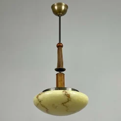 Hot Pamono Art Deco Marbled Opaline Glass Pendant, Germany, 1930s