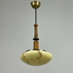 Hot Pamono Art Deco Marbled Opaline Glass Pendant, Germany, 1930s