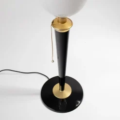 New Pamono Art Deco Mazda Lamp in Beech and Brass