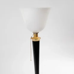New Pamono Art Deco Mazda Lamp in Beech and Brass