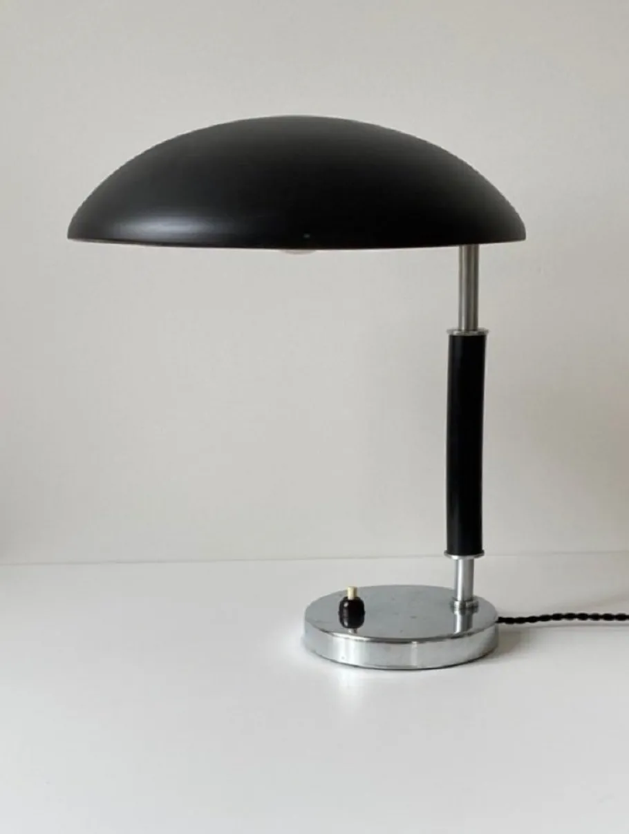 Pamono Art Deco Model 6994 Funkis Table Lamp Harald Notini for Böhlmarks, 1940s