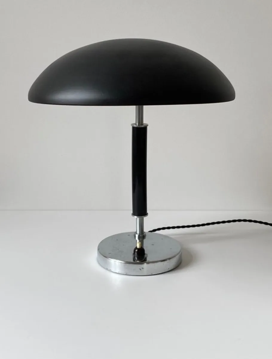 Pamono Art Deco Model 6994 Funkis Table Lamp Harald Notini for Böhlmarks, 1940s