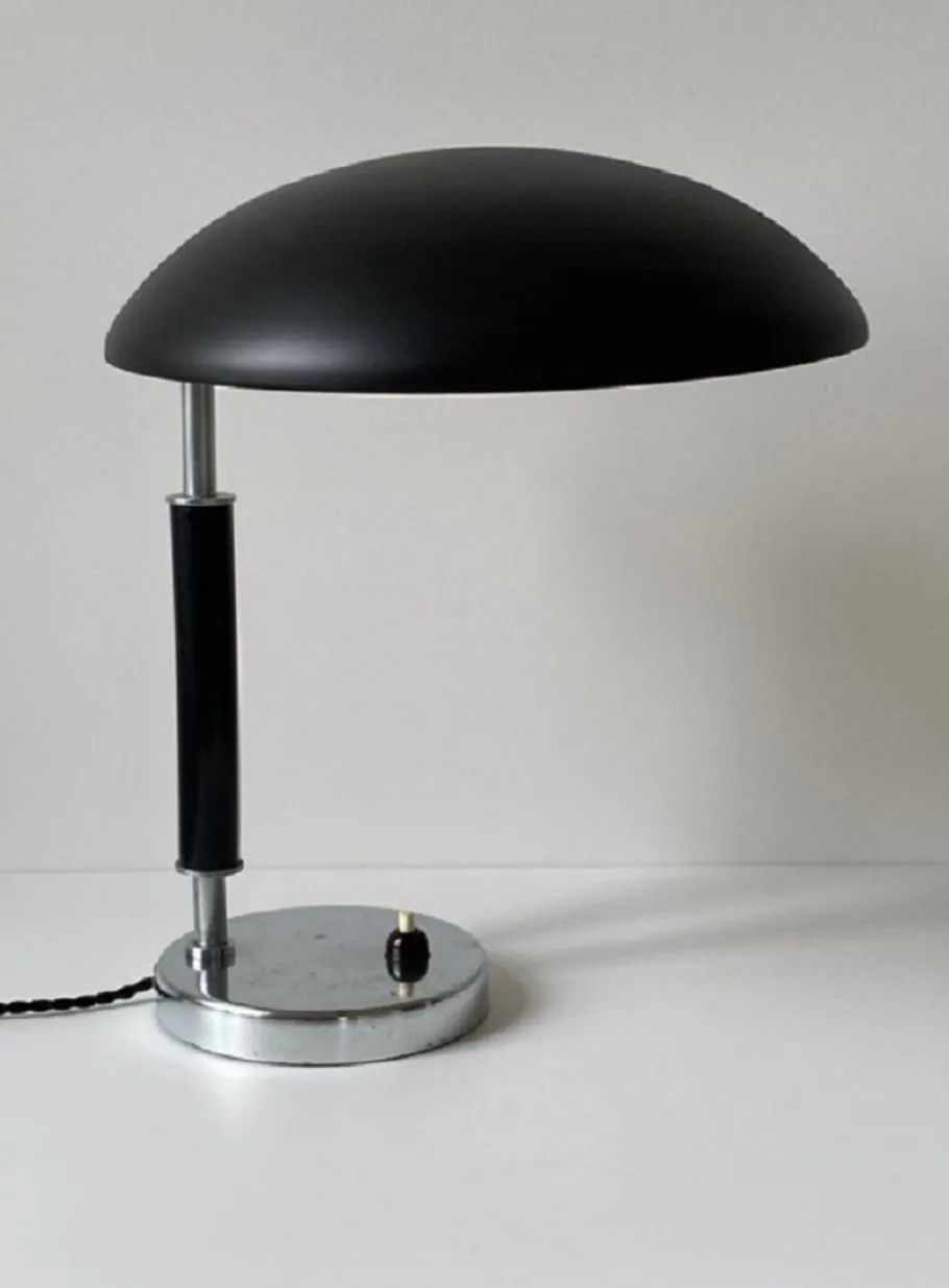 Pamono Art Deco Model 6994 Funkis Table Lamp Harald Notini for Böhlmarks, 1940s