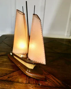 Pamono Art Deco Model Yacht Table Lamp