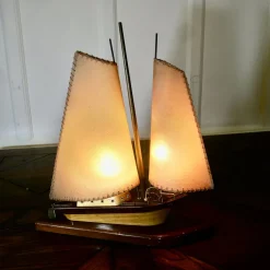 Pamono Art Deco Model Yacht Table Lamp