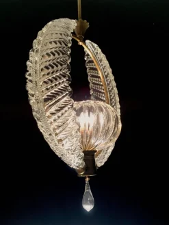 Clearance Pamono Art Deco Murano Chandelier by Ercole Barovier, 1940s