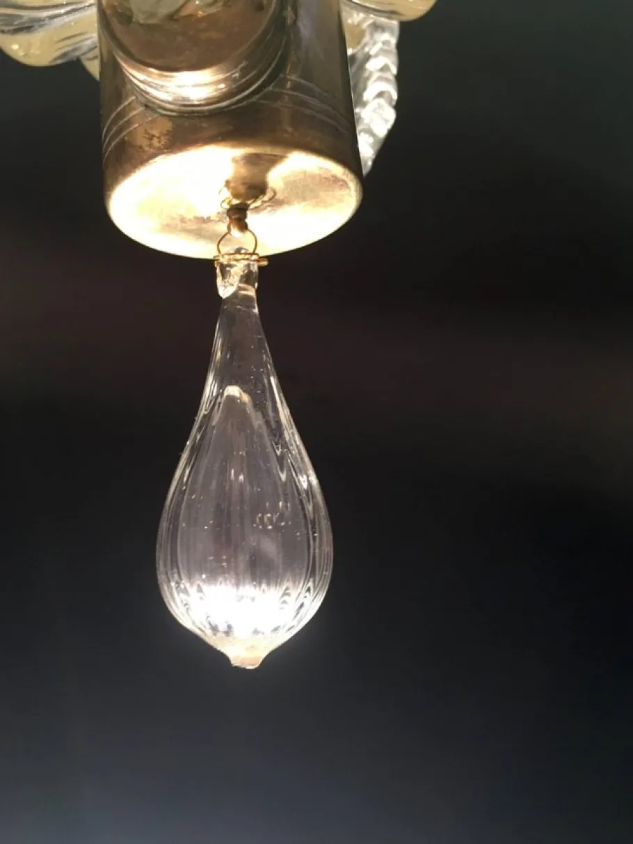 Clearance Pamono Art Deco Murano Chandelier by Ercole Barovier, 1940s