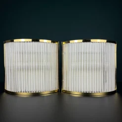 Hot Pamono Art Deco Murano Wall Lamps by De Majo, Italy, 1970s , Set of 2