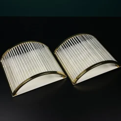 Hot Pamono Art Deco Murano Wall Lamps by De Majo, Italy, 1970s , Set of 2