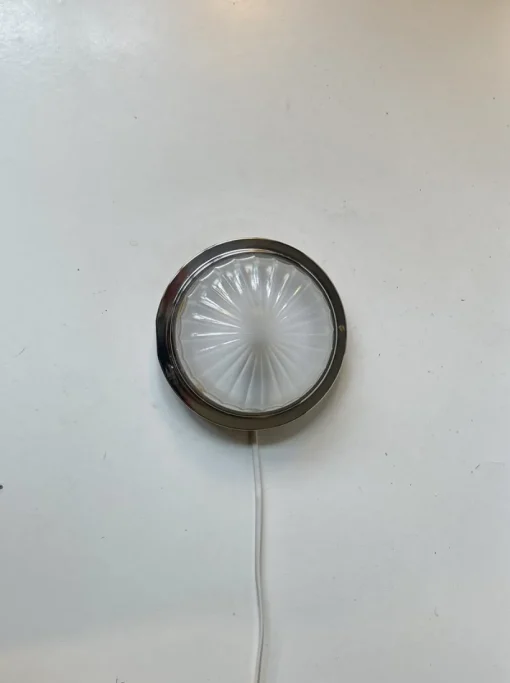 Best Pamono Art Deco Nautical Ship Wall Sconce with Sunburst Glass, 1960s