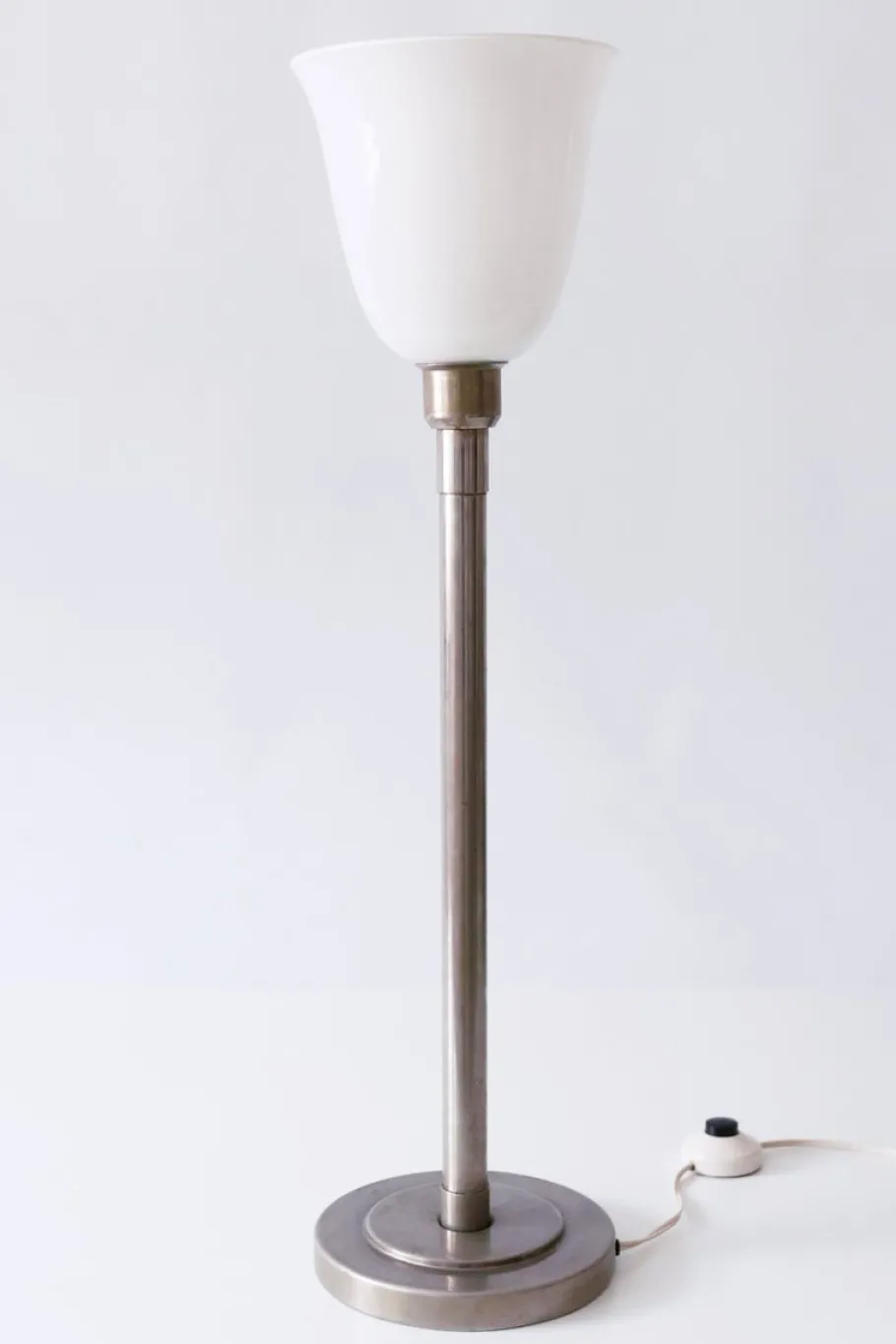 Best Pamono Art Deco Nickel Plated Brass Floor Lamp, 1930s
