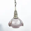 Online Pamono Art Deco Nickel Plated Bronze and Holophane Pendant Light by Émile-Jacques Ruhlmann, 1920s