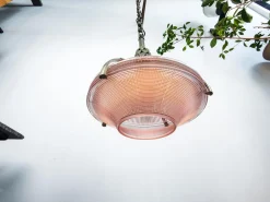 Online Pamono Art Deco Nickel Plated Bronze and Holophane Pendant Light by Émile-Jacques Ruhlmann, 1920s