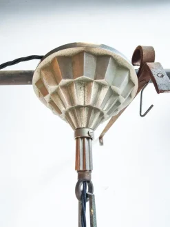 Online Pamono Art Deco Nickel Plated Bronze and Holophane Pendant Light by Émile-Jacques Ruhlmann, 1920s