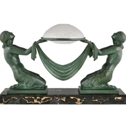 Discount Pamono Art Deco Offrande Table Lamp by Max Le Verrier and Pierre Le Faguays for Fayral & Daum Nancy, France, 1925