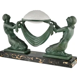 Discount Pamono Art Deco Offrande Table Lamp by Max Le Verrier and Pierre Le Faguays for Fayral & Daum Nancy, France, 1925