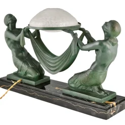 Discount Pamono Art Deco Offrande Table Lamp by Max Le Verrier and Pierre Le Faguays for Fayral & Daum Nancy, France, 1925