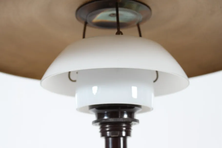 New Pamono Art Deco Patinated Brass and Copper PH 3½/2 Table Lamp by Poul Henningsen for Louis Poulsen, 1930s