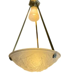 Online Pamono Art Deco Pendant Light by Müller Frères Lunéville