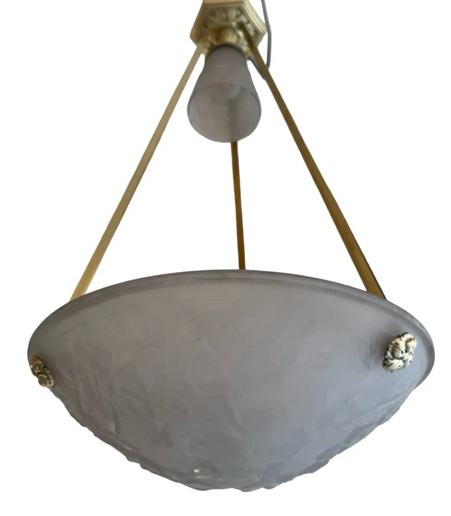 Online Pamono Art Deco Pendant Light by Müller Frères Lunéville