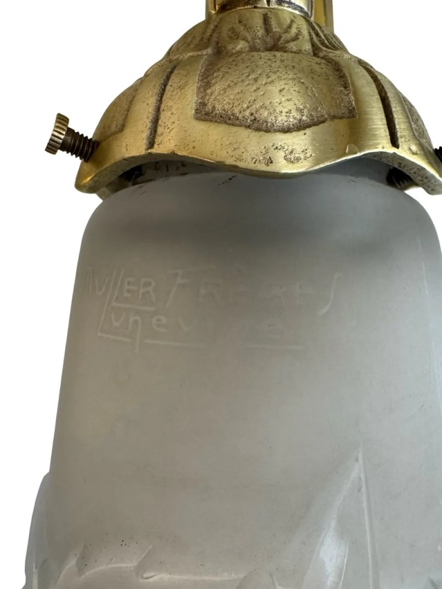 Online Pamono Art Deco Pendant Light by Müller Frères Lunéville