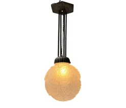 Best Pamono Art Deco Pendant Light by Muller Frères, 1930s