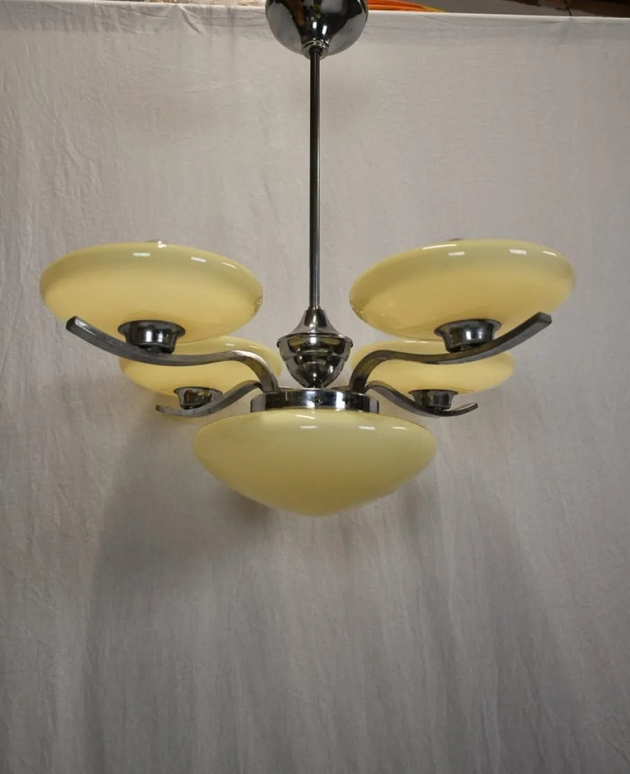 Online Pamono Art Deco Pendant Light, Czechoslovakia, 1930s