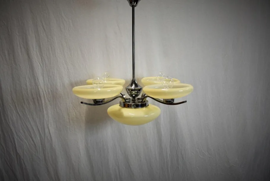 Online Pamono Art Deco Pendant Light, Czechoslovakia, 1930s