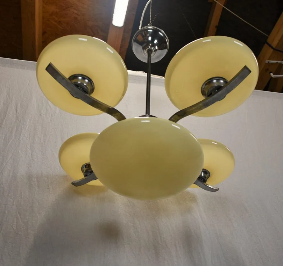 Online Pamono Art Deco Pendant Light, Czechoslovakia, 1930s